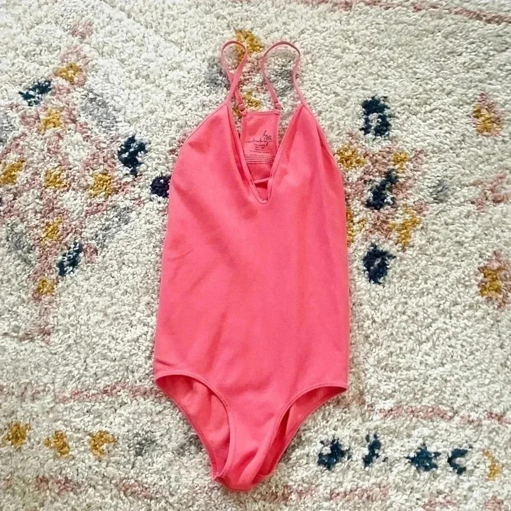 Free People hot pink body suit XS‎